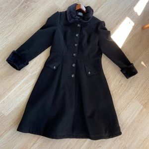 Hearts & Roses Collette Coat, black, US size 10.
